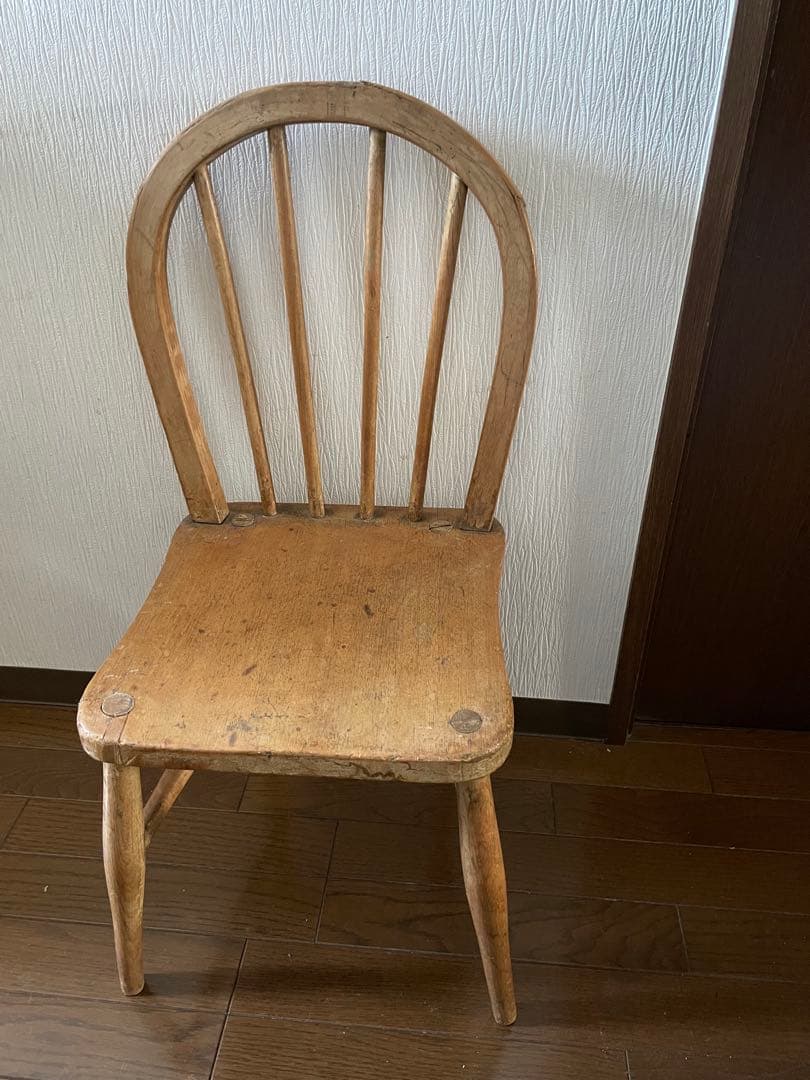 アンティーク子供木製 スピンドルバックチェア