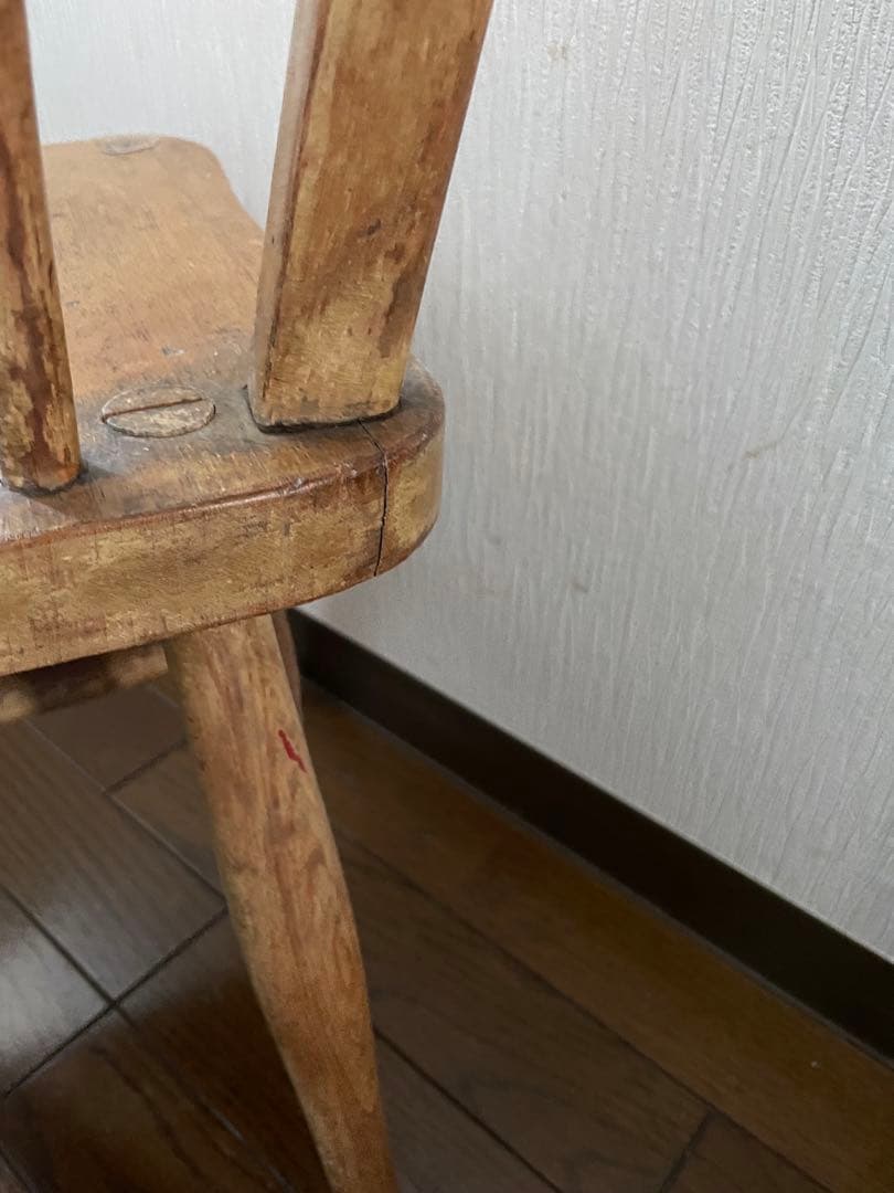 アンティーク子供木製 スピンドルバックチェア