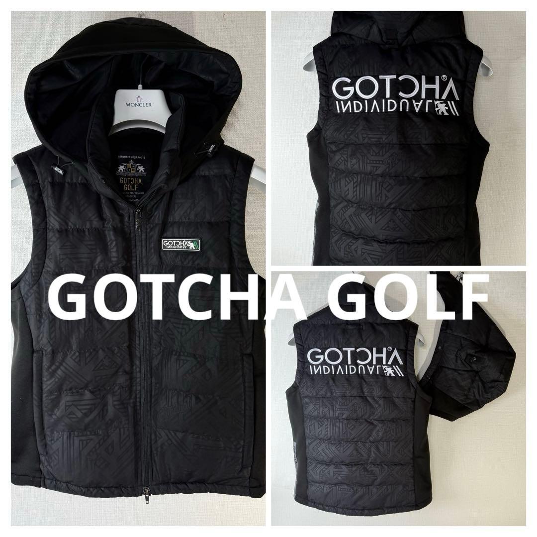 GOTCHA GOLFダウンベスト(D80% F20%)ブラック【美品】S