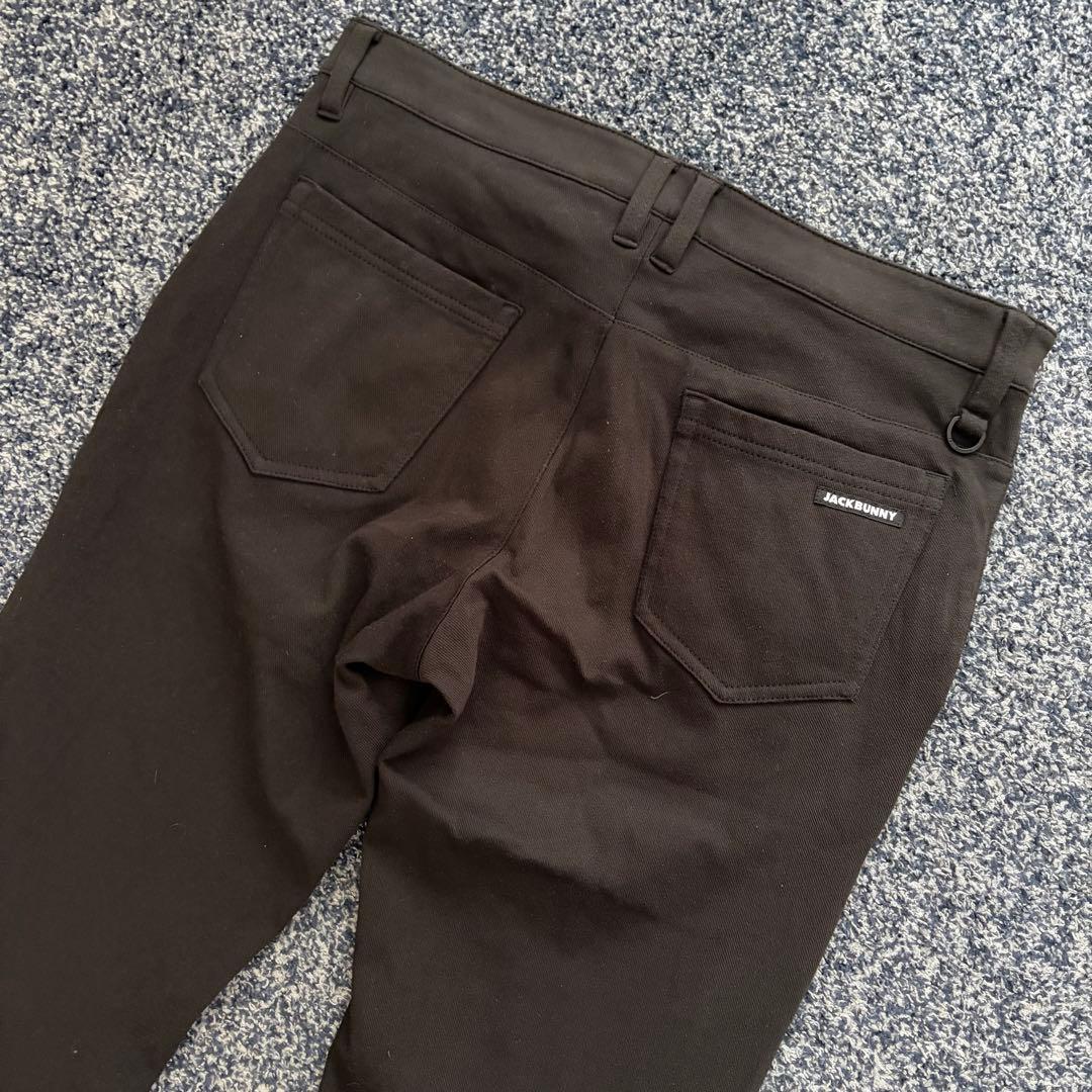 ジャックバニー　裏起毛ストレッチ　パンツ　サイドロゴ　ゴルフウェア　ブラック　6