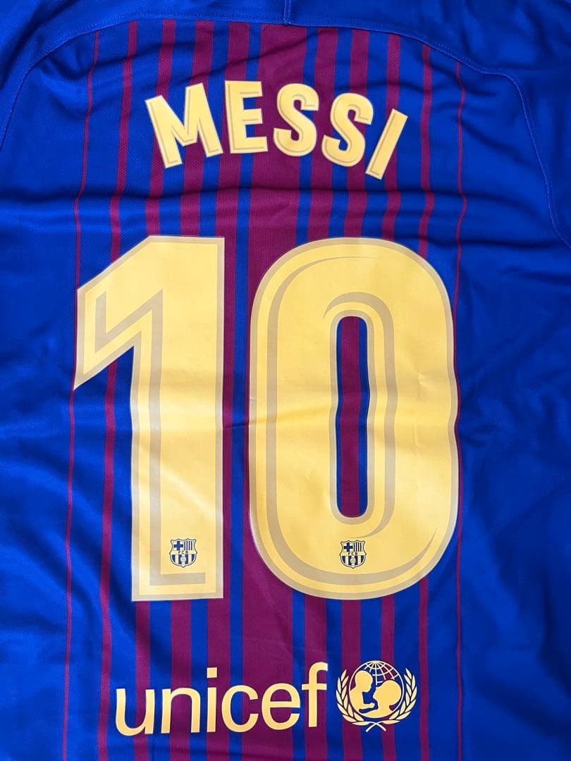 2017-18 FCバルセロナ ホームユニフォーム #10 メッシ／タグ付き