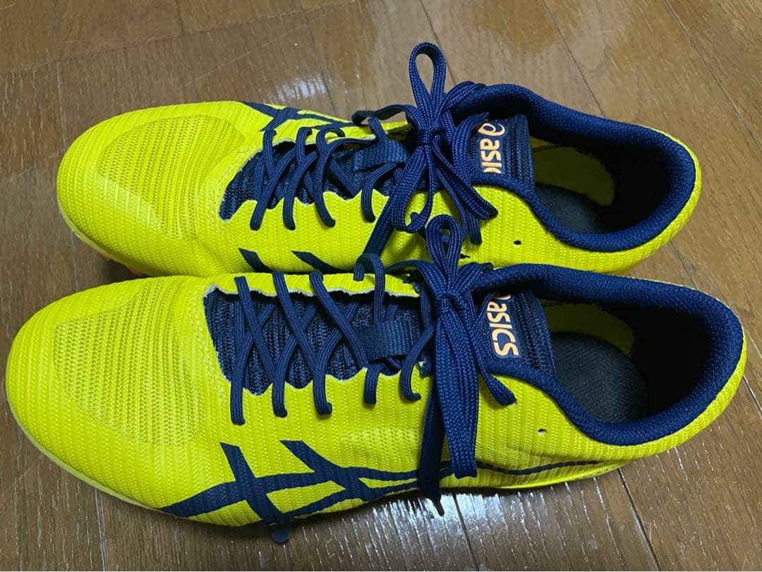 asics スパイクシューズ イエロー/ネイビー 26.5