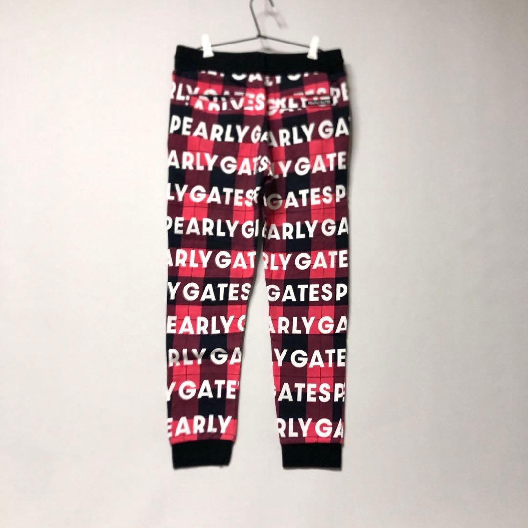 パーリーゲイツ PEARLY GATES スウェットパンツ ロゴチェック 裏起毛