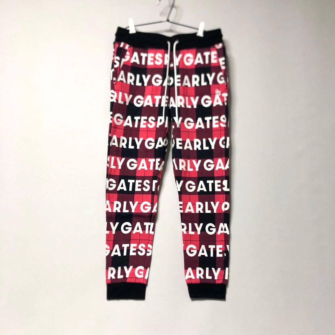 パーリーゲイツ PEARLY GATES スウェットパンツ ロゴチェック 裏起毛