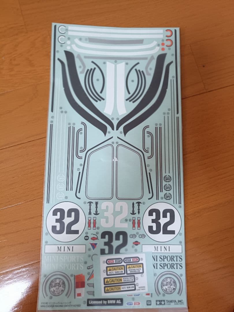 タミヤ 1/10 ミニクーパー レーシング ボディ ステッカー