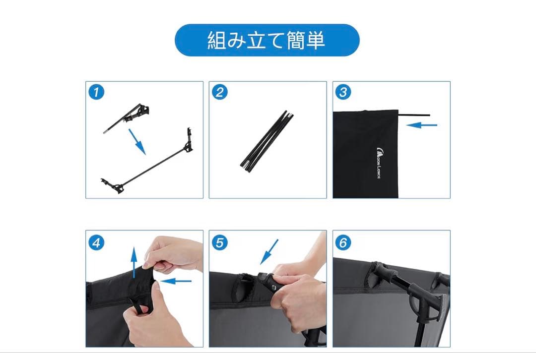 MOON LENCE キャンプ コット 折りたたみ コンパクト 耐荷重160kg
