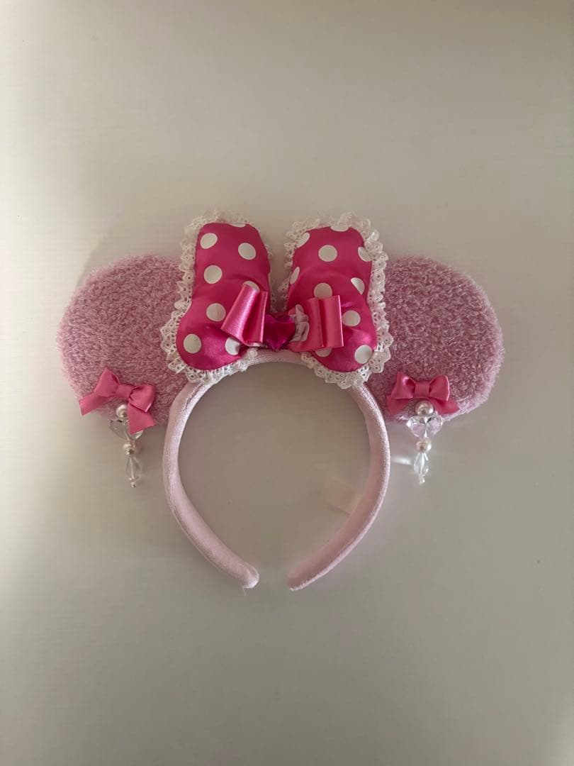 ディズニー ミニー カチューシャ イヤリング ピンク