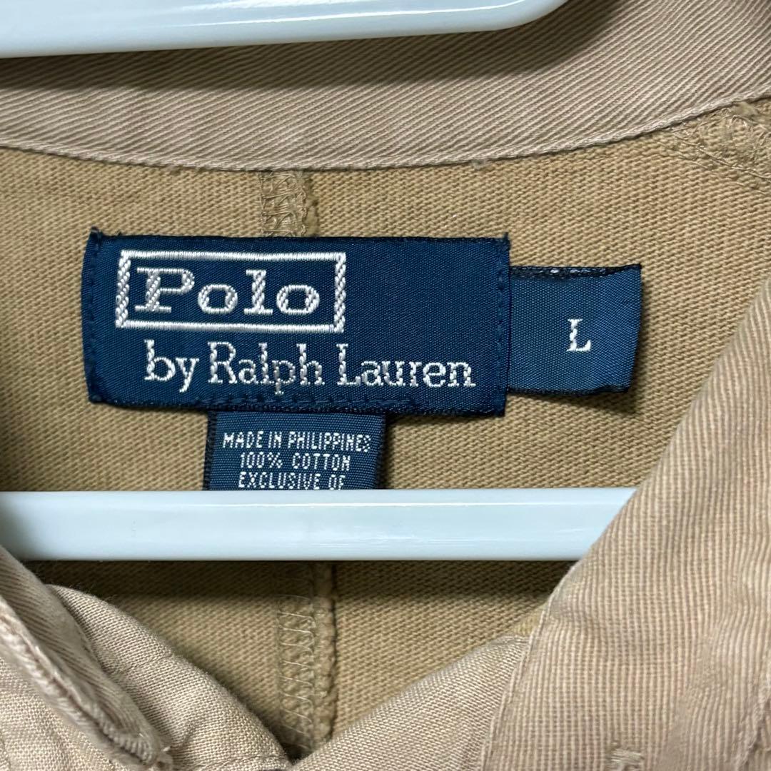 90s Polo by Ralph Lauren ミリタリー ラガーシャツ L