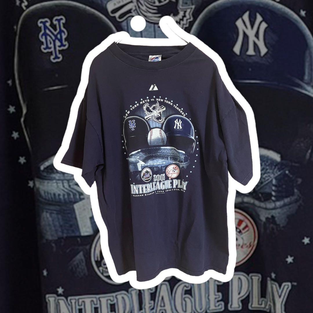 記念グッズ Y2K 07 MLB NEWYORK subwaySeries NAVY XXL