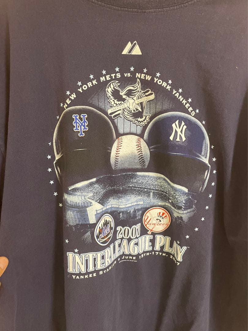 記念グッズ Y2K 07 MLB NEWYORK subwaySeries NAVY XXL