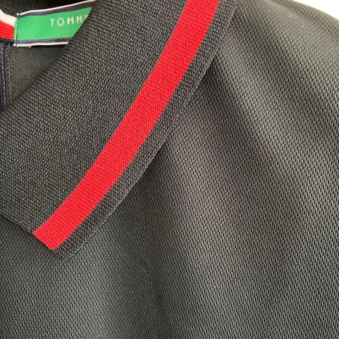 【新品】  ゴルフ長袖ポロシャツ ネイビー 速乾 M