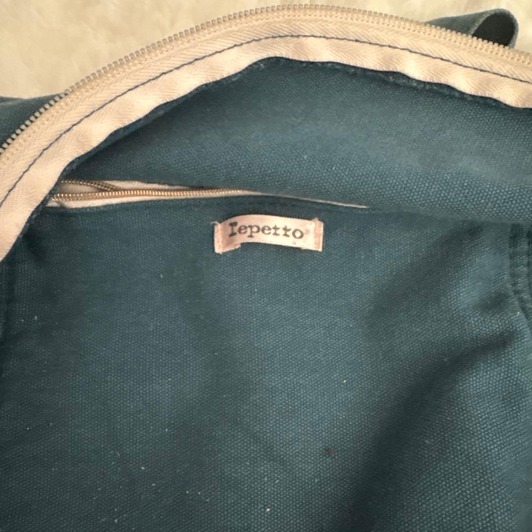 repetto 青 グリーン トートバッグ
