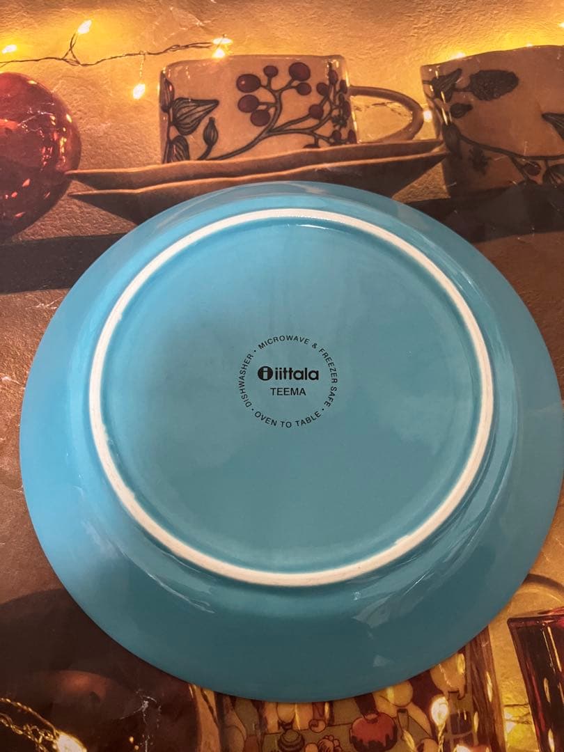 イッタラ　ティーマ　ターコイズ　17㎝プレート／300mlマグ　2個セット