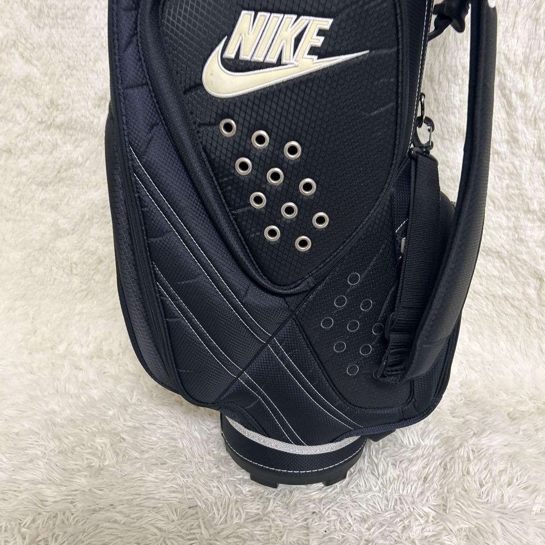 【美品】NIKE ナイキゴルフ キャディバッグ9型6分割 ブラック 軽量