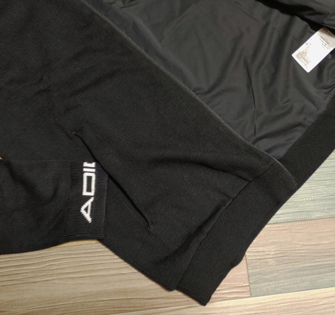 断捨離大きいサイズXL！⛳️新品⭐防風裏地付き ニットジャケット 黒 XL★
