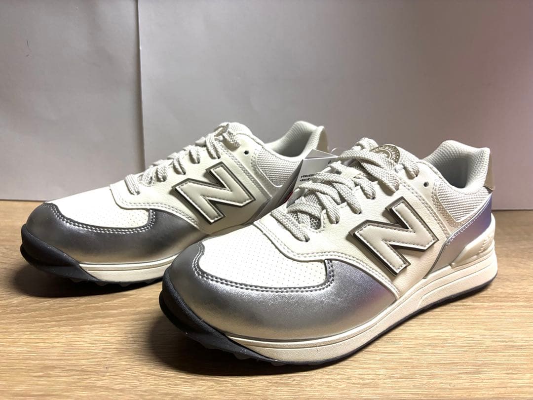 未使用24cm 2E ニューバランスゴルフ WGS574S3 ホワイト/シルバー