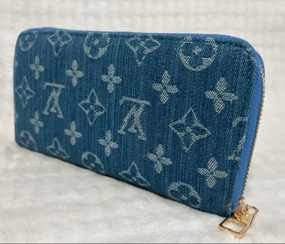 ✨週末限定割✨モノグラム　デニム長財布　ノベルティ