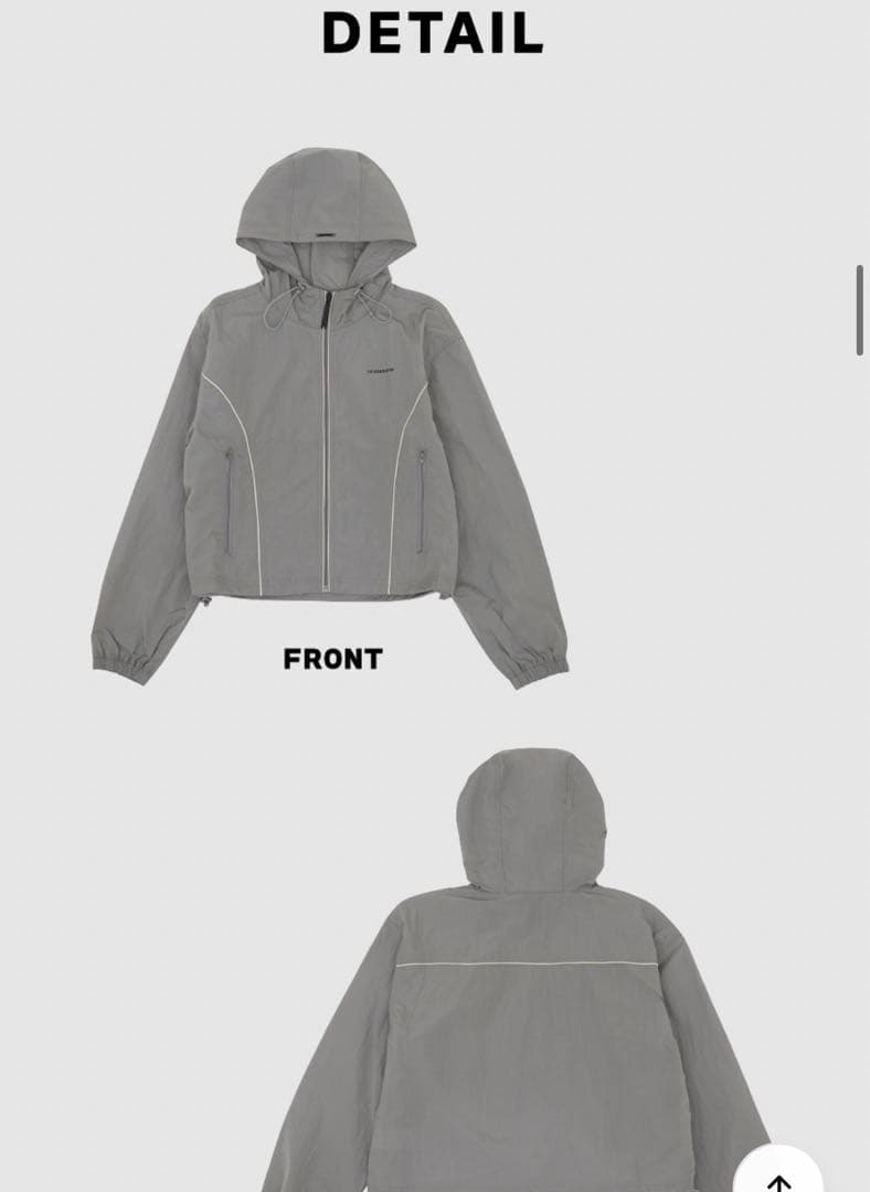 ウォーキング・ランニングウェア LE SSERAFIM popup CROP WIND BREAKER