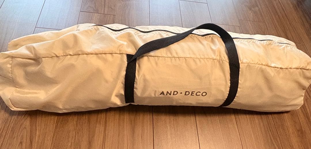 AND DECO 2.4m キャノピーテント 3人用 サンドベージュ