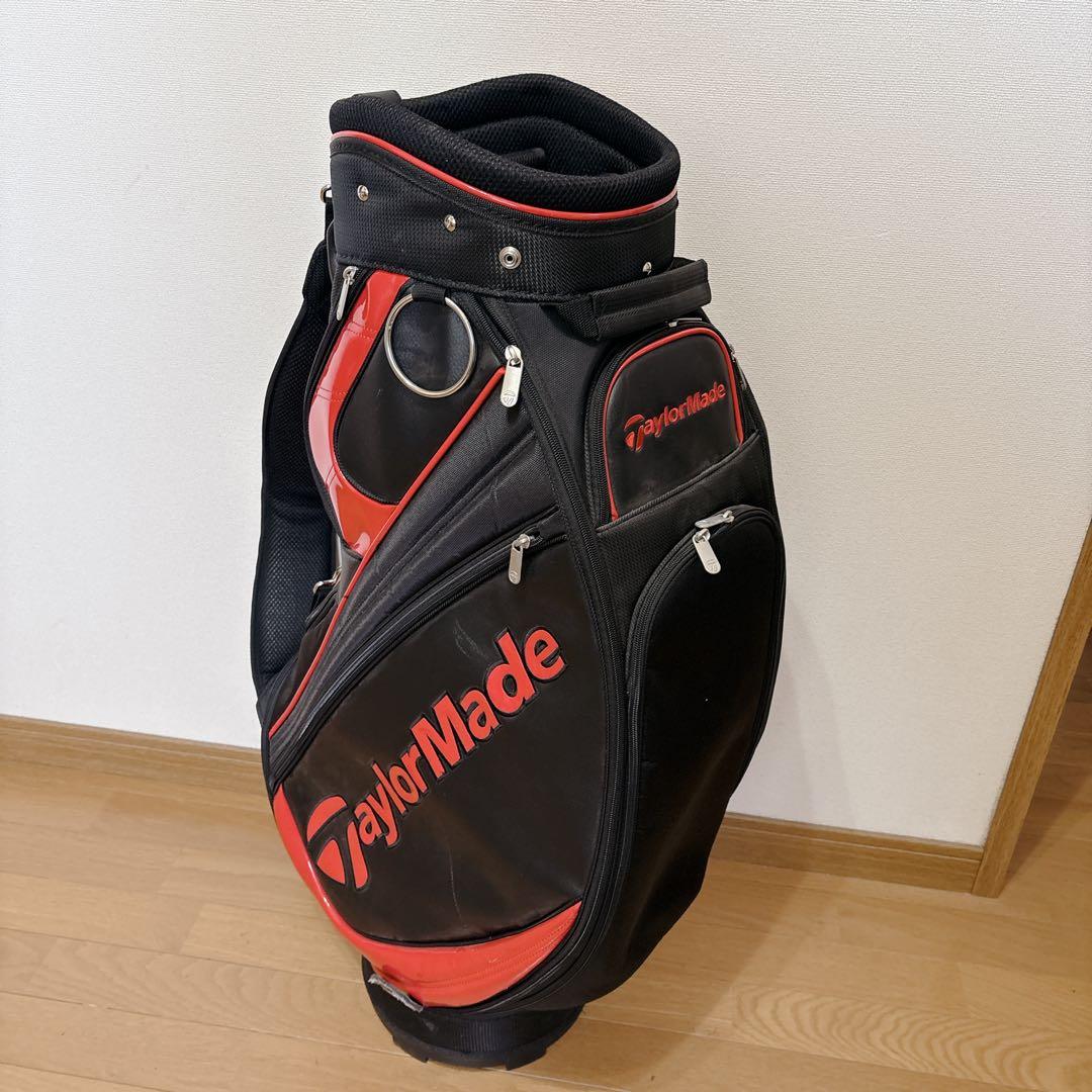 K471 TaylorMade キャディバッグ 黒 赤 フード無し