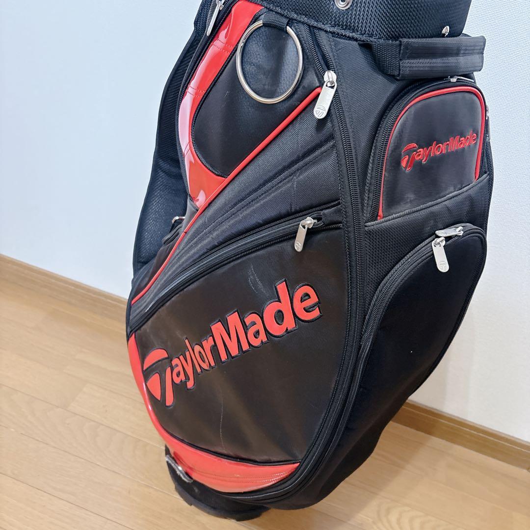 K471 TaylorMade キャディバッグ 黒 赤 フード無し