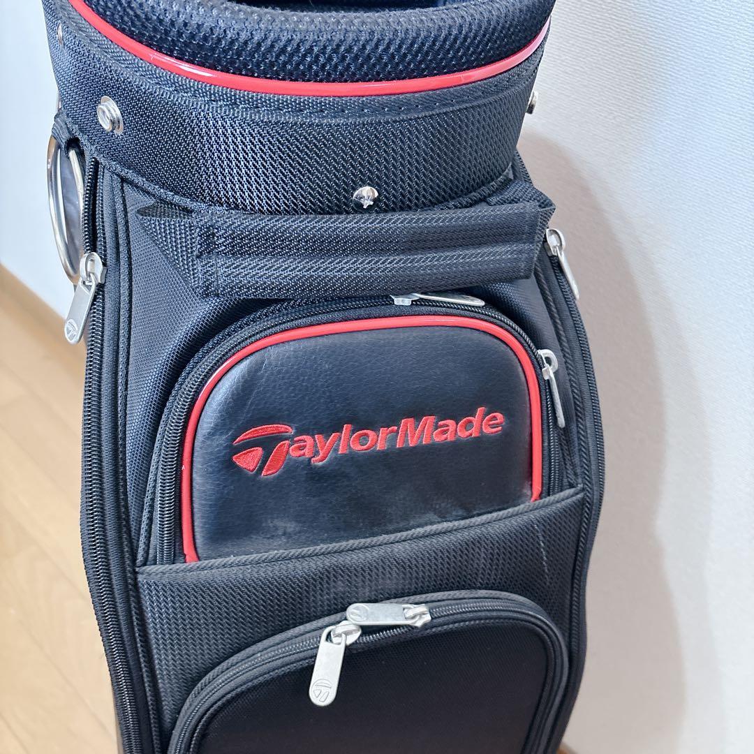 K471 TaylorMade キャディバッグ 黒 赤 フード無し