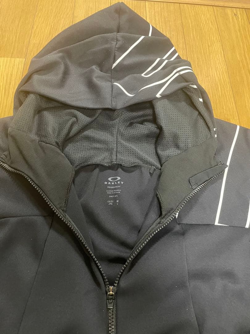 OAKLEY ゴルフ フーディー ジャケット L 防風ストレッチ ブラック