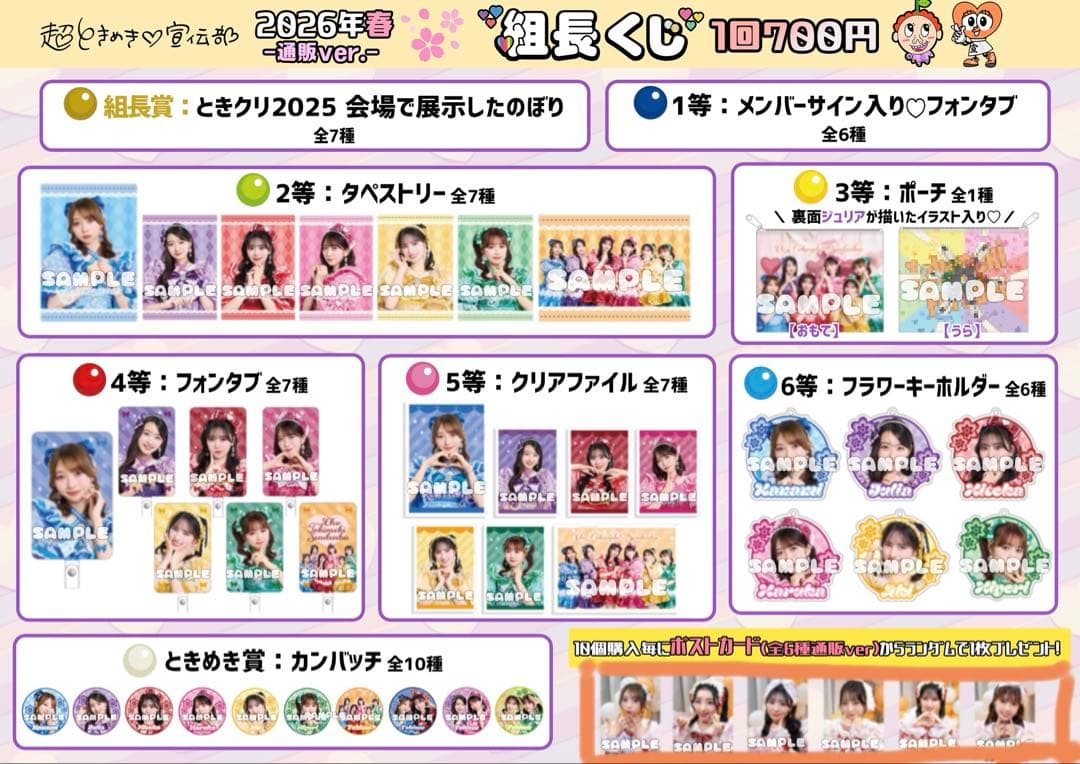 ポストカード　コンプセット　超ときめき♡宣伝部　組長くじ　特典