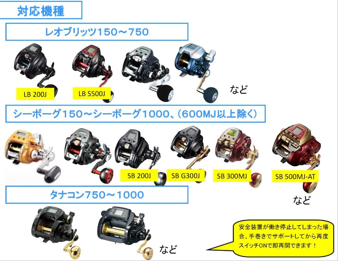 マキタ18V&14.4Vバッテリーでダイワの電動リール用アダプター(ケーブル)
