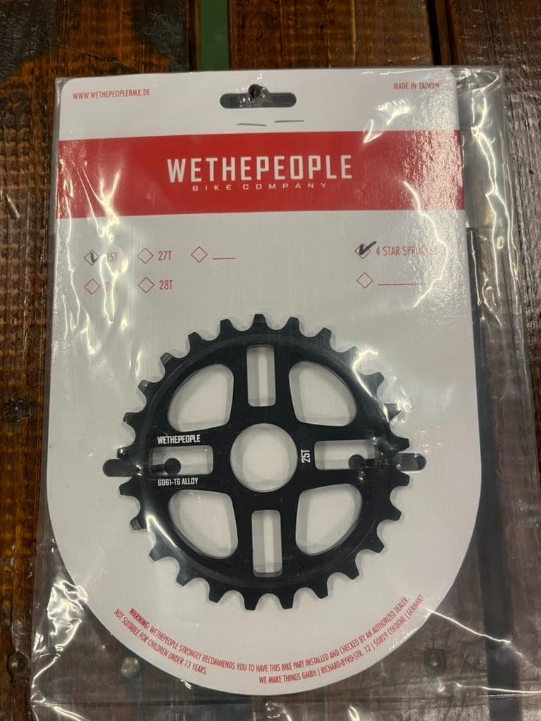 BMXスプロケットWETHEPEOPLE 4 STAR SPROCKET 25T