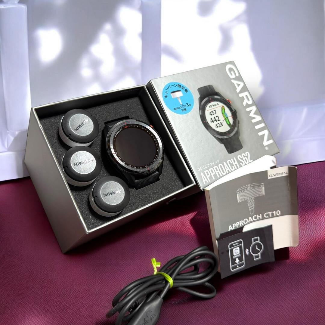 ☆極美品 GARMIN Approach S62 ブラック ゴルフナビ GPS