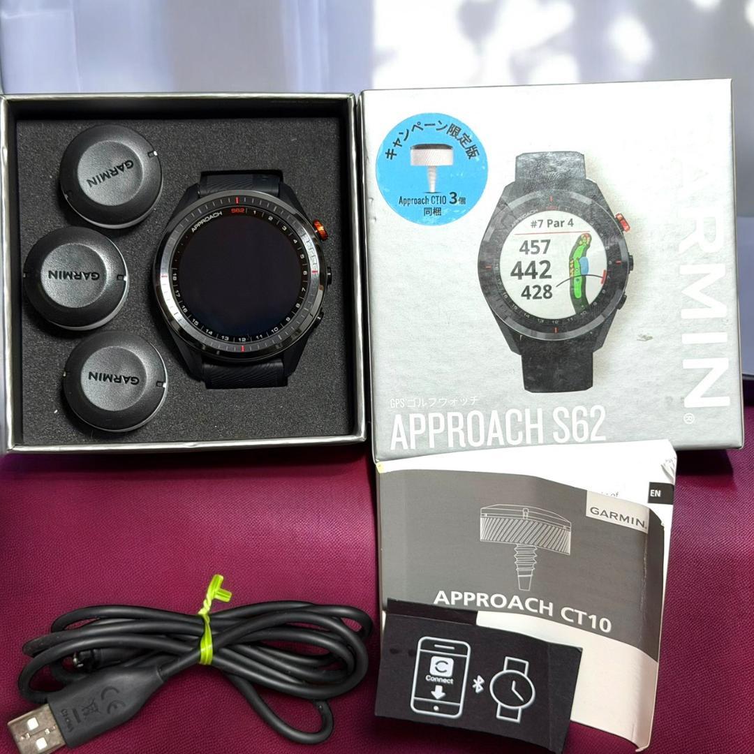 ☆極美品 GARMIN Approach S62 ブラック ゴルフナビ GPS