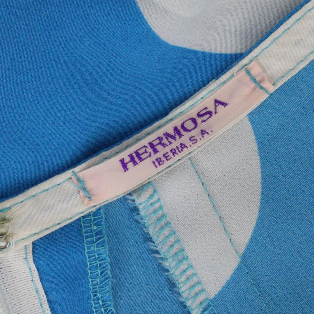 【美品 フラメンコ衣装】スカイブルー×水玉 HERMOSAIBERIA ファルダ