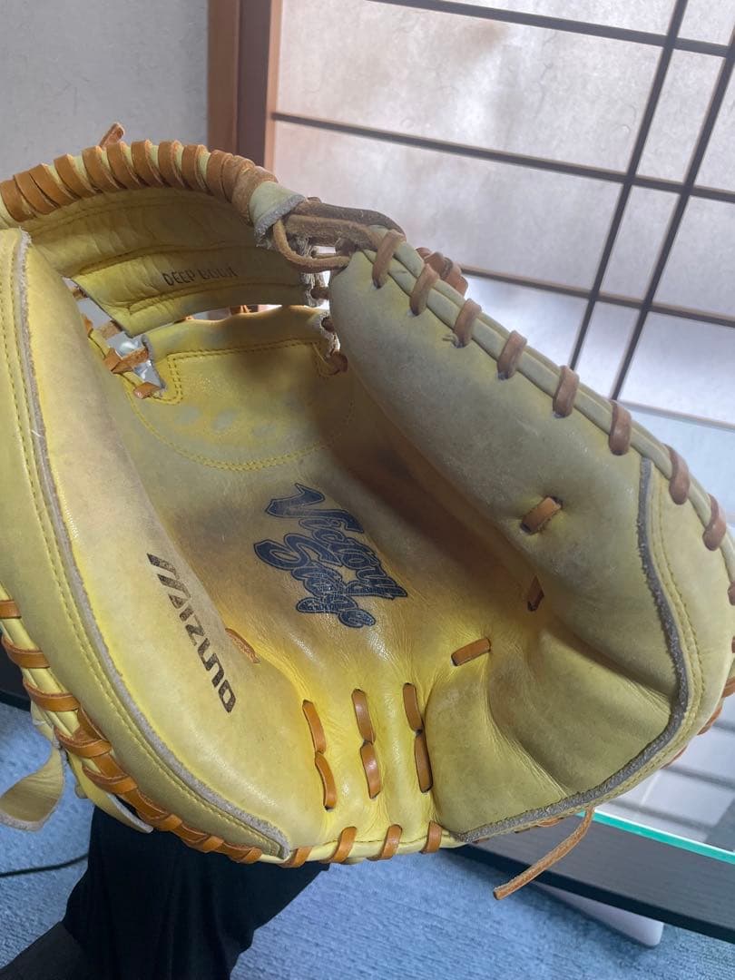 Mizuno 軟式キャッチャーミット　イエロー