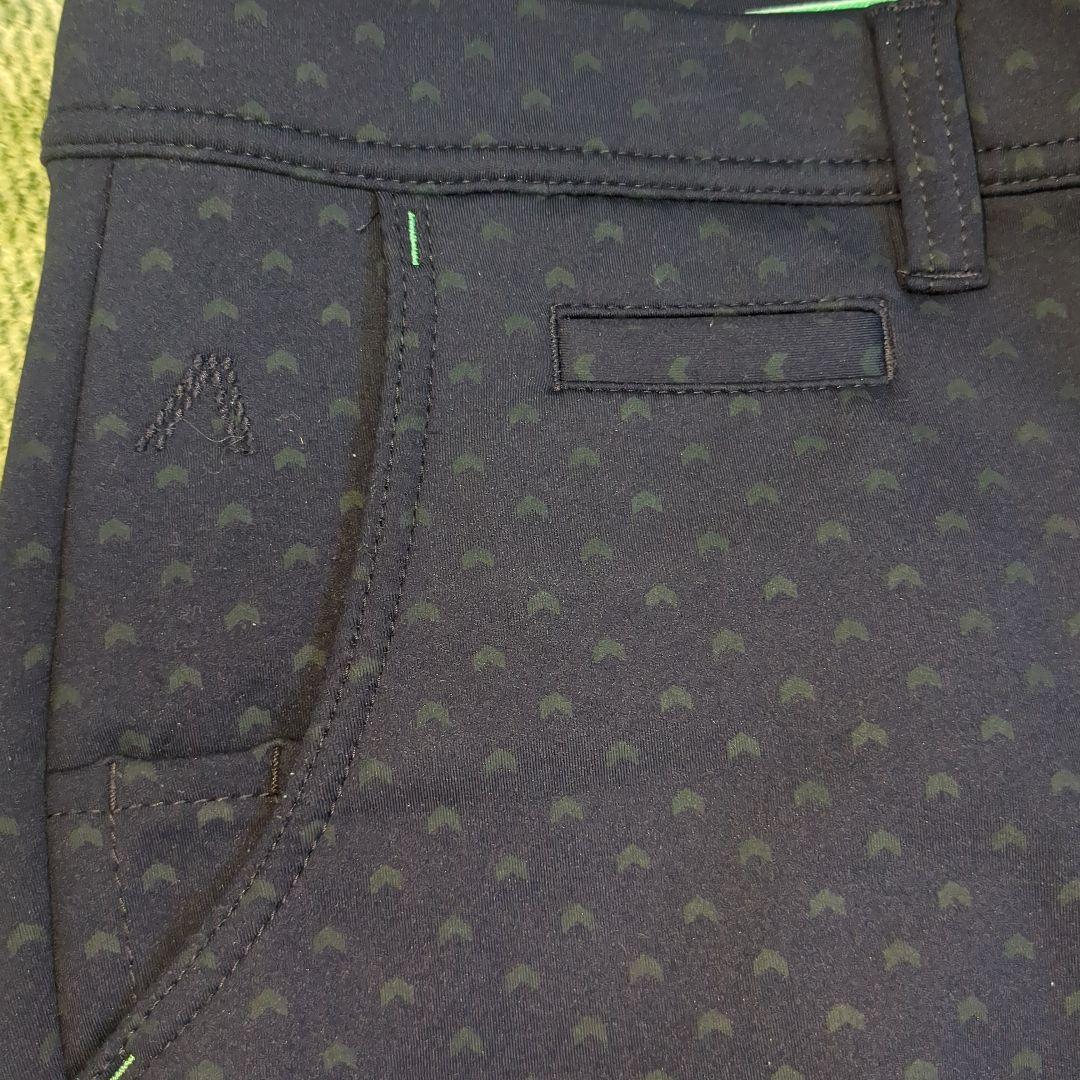 【極美品】O アルベルト ゴルフパンツ 総柄 スリムフィット 52