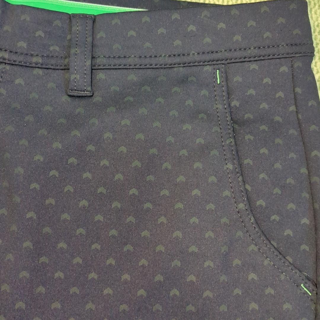 【極美品】O アルベルト ゴルフパンツ 総柄 スリムフィット 52