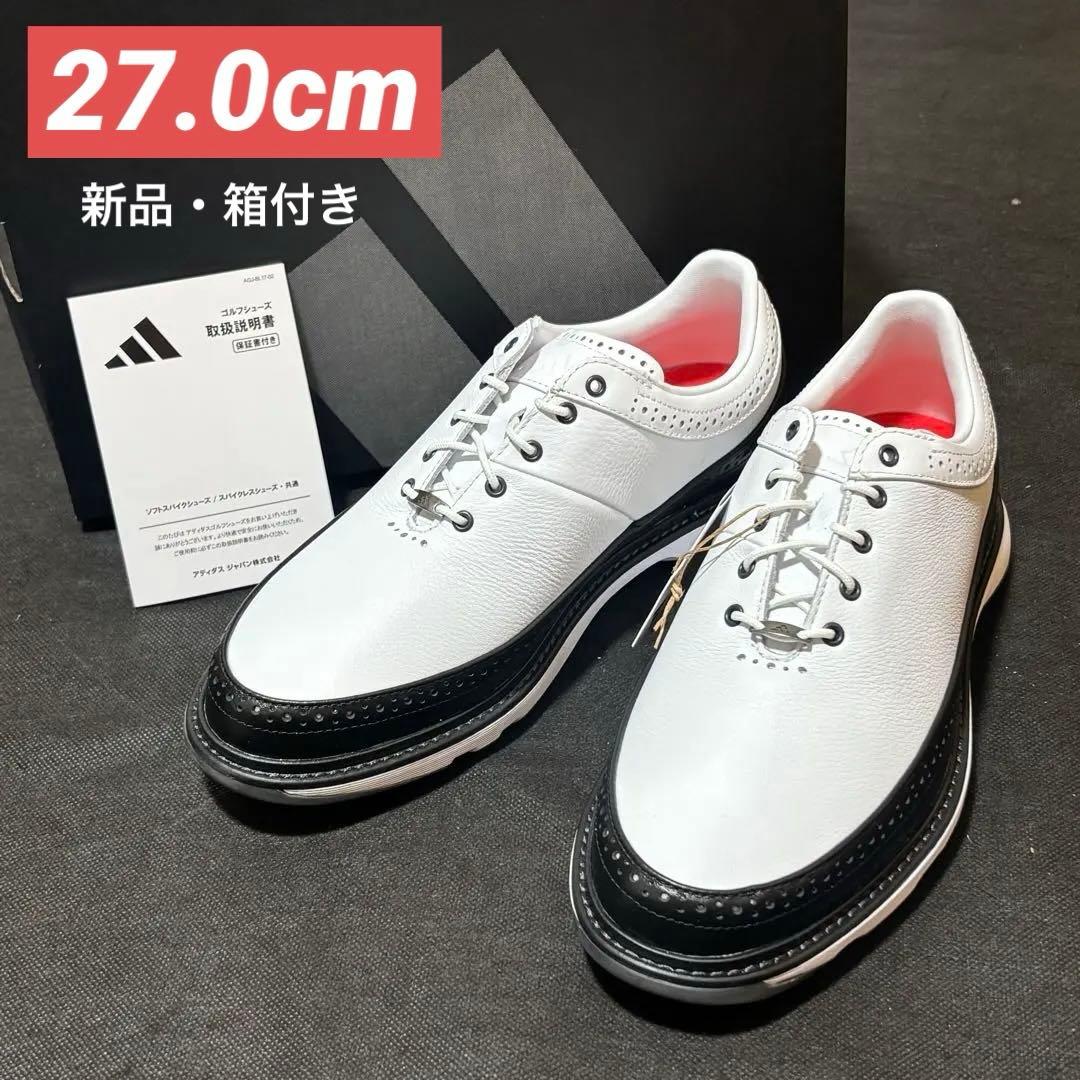 27cm adidas Golf MC80 ゴルフシューズ スパイクレス