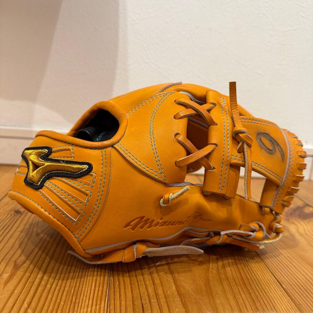 店舗別注グローブ　Mizuno Pro 硬式野球グローブ サイズ9 オレンジ