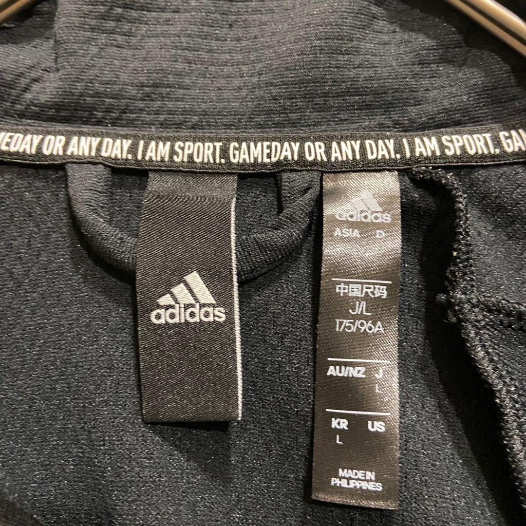 【adidas 】アディダス　メンズブラック ジャージ上下セット Lサイズ