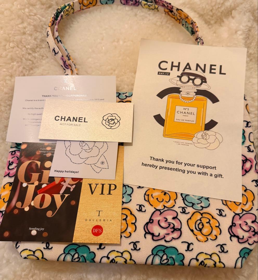 ちゃくら様　CHANEL コスメ ノベルティ トートバッグ カメリア柄