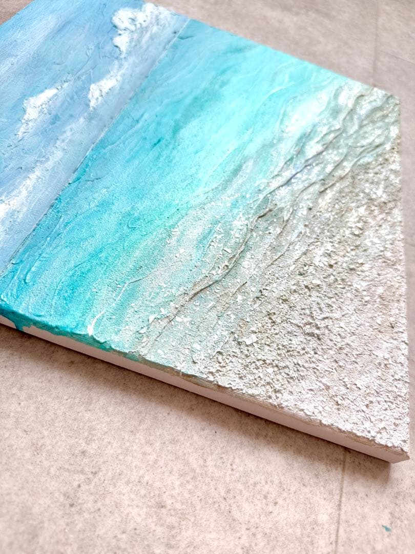 アクリル画テクスチャーアートno.11抽象画キャンバスアートパネル海の絵画
