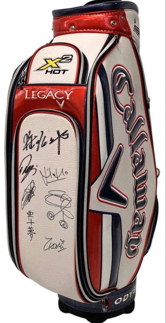 未使用！　有名ゴルファー多数サイン入り！Callaway ツアーキャディーバッグ