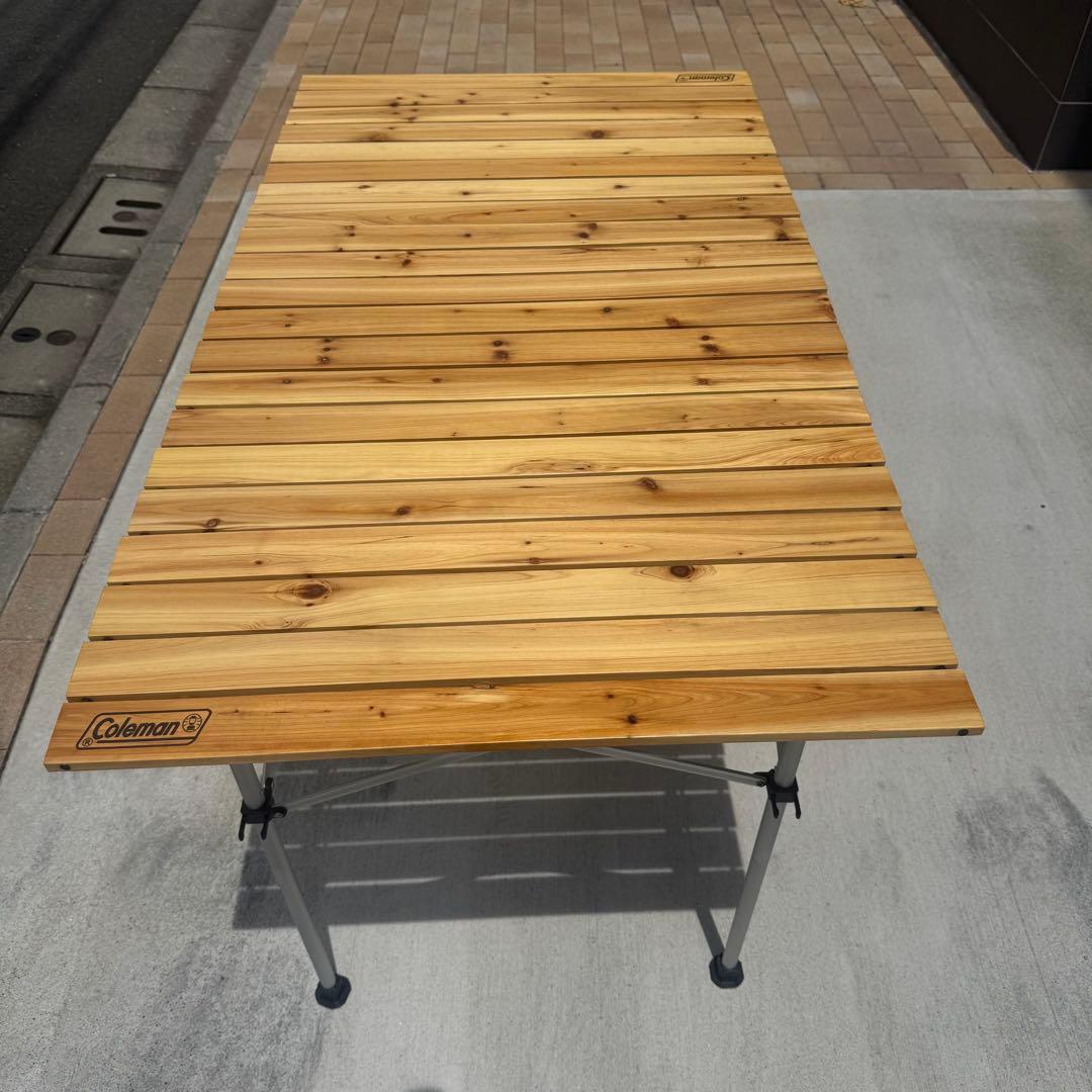 Coleman コールマン　ナチュラルウッドロールウッドテーブル　120