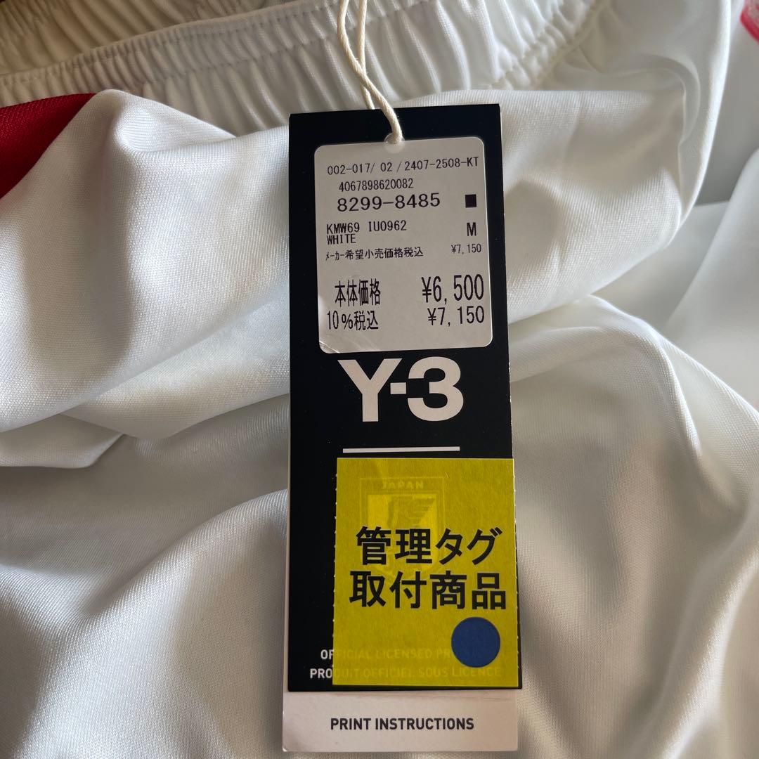 新品タグ付き　Y-3 ハーフパンツ ホワイト/レッド レギュラー