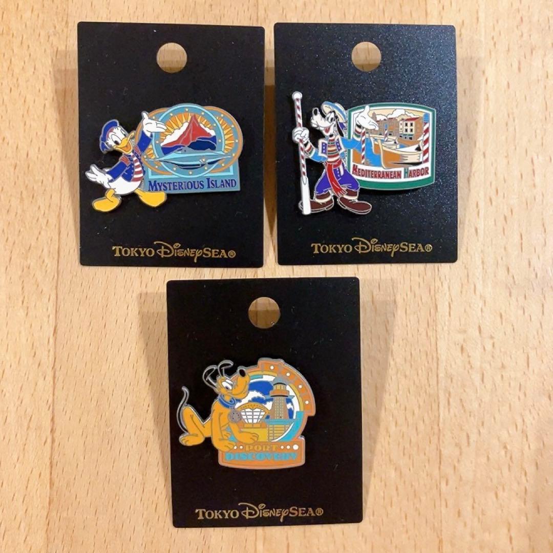 【値下げ】東京ディズニーシー グランドオープン エリアピンバッジ7個セット