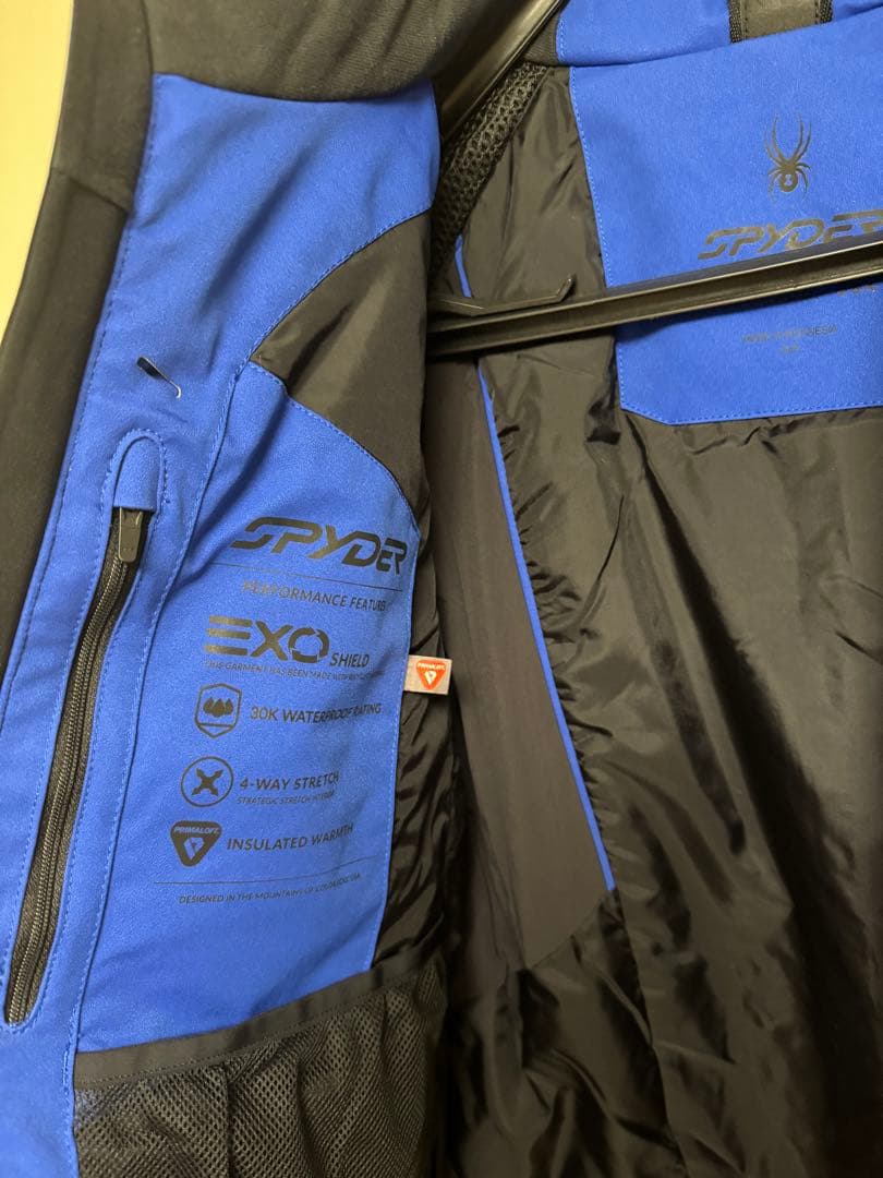 未使用 SPYDER スキーウェア メンズS LEADER JACKET 青