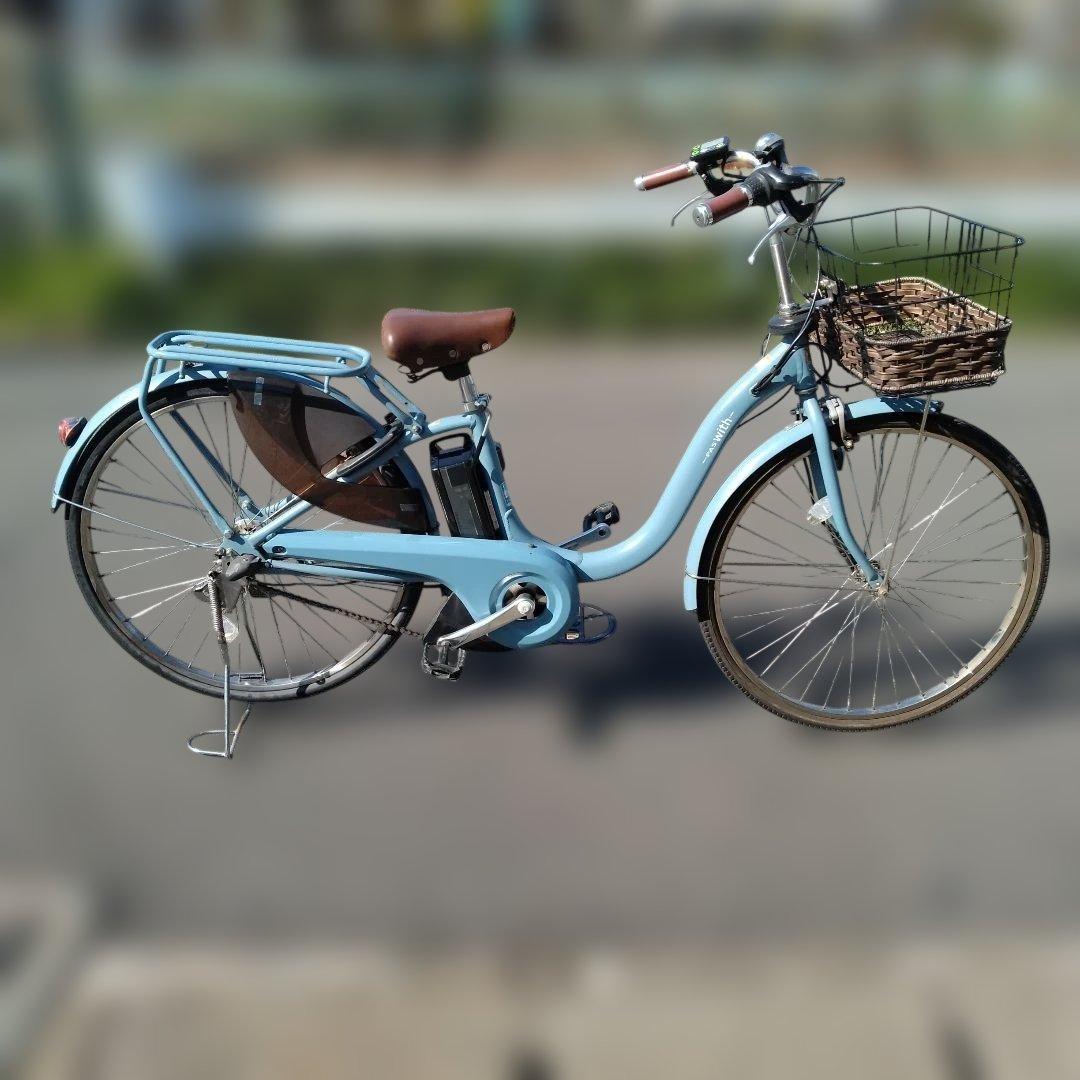 [845]送料無料 ヤマハ PAS With 電動自転車 大容量バッテリー付き！