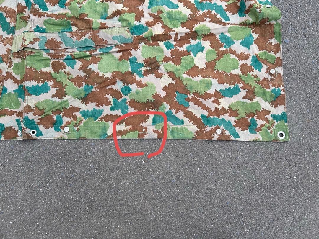 東ドイツ軍幕　フローラルカモ　一枚