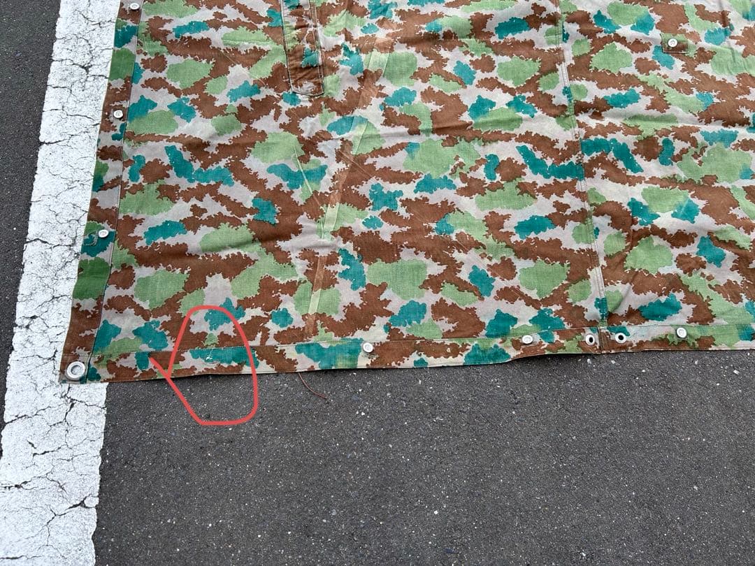 東ドイツ軍幕　フローラルカモ　一枚