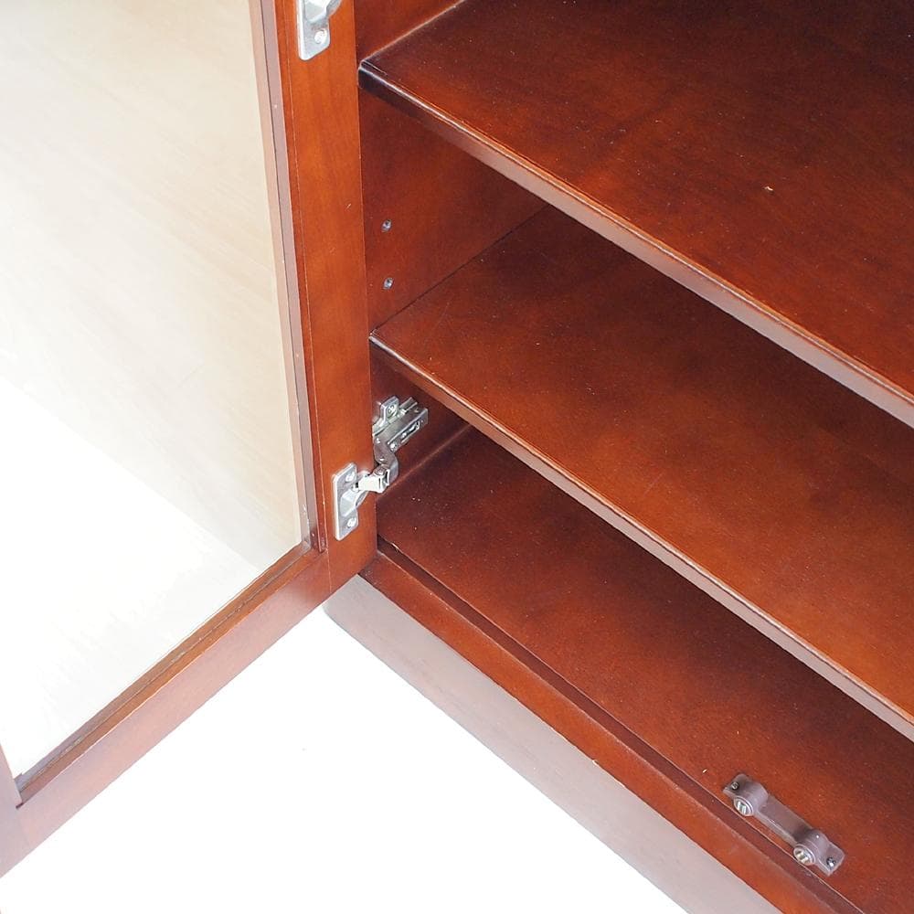 飛騨産業 キツツキ ガラス扉 書棚 81cm 本棚 キャビネット カップボード